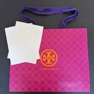 NEW Tory Burch Gift Shopping Bag Tote & Logo Paper Tissues Large 20" x 16" x 6"